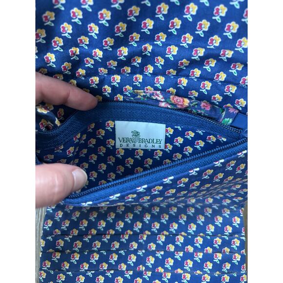Vera Bradley Vintage Royal Blue‎ 80s Wallet on a String Like New Holds iPhone! - Picture 9 of 14